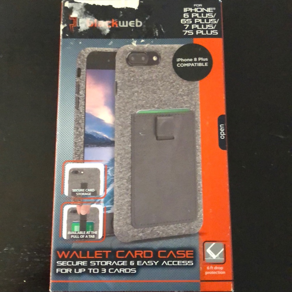 ⭐️iPhone 7+/8+ Gray Wallet Card Case